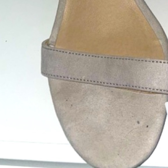 Gray tassel heels gray suede heels block heels ankle strap heels - Picture 7 of 10